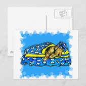 Slapende Airedale Briefkaart (Voorkant / Achterkant)