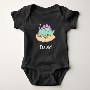 Slapende baby-dino op kussen romper