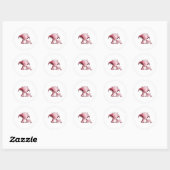 slapende baby dragon ronde sticker (Vel)