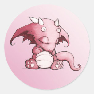 Slapende Baby Dragon Sticker