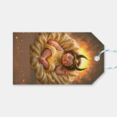 Slapende baby Isis – Godin van het Licht. Cadeaulabel (Voorkant (Horizontaal))