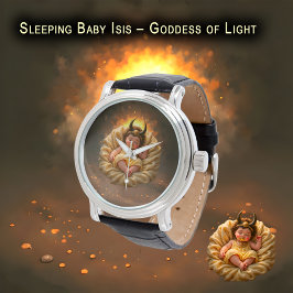 Slapende baby Isis – Godin van het Licht. Horloge