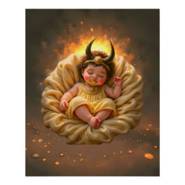 Slapende baby Isis – Godin van het Licht. Perfect Poster