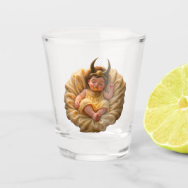 Slapende baby Isis – Godin van het Licht. Shot Glas