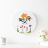 Slapende Baby & Moeder Luiaard Grote Klok (Huis)