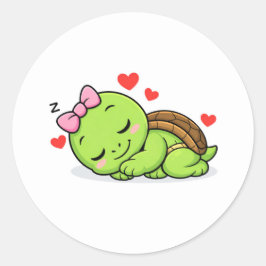 Slapende Baby Ronde Sticker