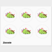 Slapende Baby Ronde Sticker (Vel)