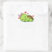 Slapende Baby Ronde Sticker (Tas)
