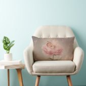 Slapende baby roze bloem kussen (Stoel)