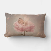 Slapende baby roze bloem kussen (Voorkant)