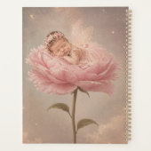 Slapende baby roze bloem planner (Achterkant)