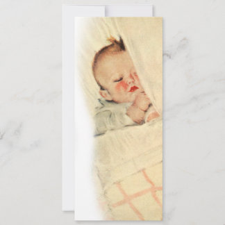 , slapende baby-schoeisel kaart