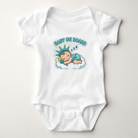 Slapende Baby Vrijheidsbeeld Romper (Voorkant)