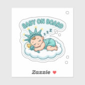 Slapende Baby Vrijheidsbeeld Sticker (Vel)