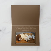 Slapende Basset op "enkel omdat" Wenskaart Kaart (Binnen)