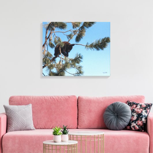 Slapende Beer Canvas Afdruk (Insitu (Woonkamer))