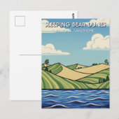 Slapende Berenduin Michigan Reizen Briefkaart (Voorkant / Achterkant)