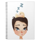 Slapende Birdie op een Pixie Notitieboek (Voorkant)