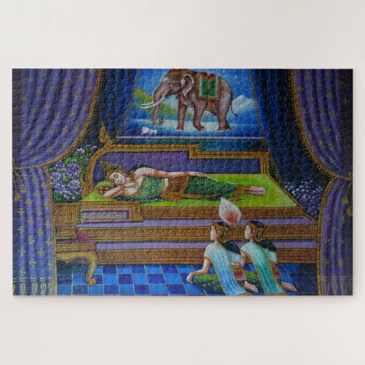 slapende boeddha puzzel legpuzzel (Horizontaal)