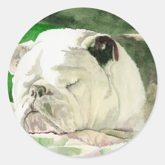 Slapende Bulldog Stickers (Voorkant)