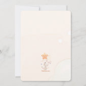 Slapende Bunny Foto geboortedatum Aankondiging (Achterkant)