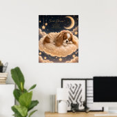 Slapende Cavalier King Charles Spaniel op Wolk Poster (Thuiskantoor)