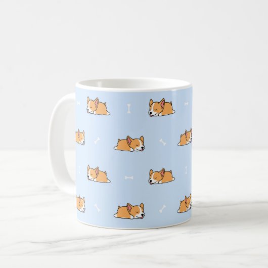 Slapende Corgis Koffiemok (Voorkant links)