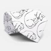 Slapende Dachshond Hond Das Tie (Opgerold)