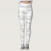 Slapende Dachshund Dog Leggings (Voorkant)