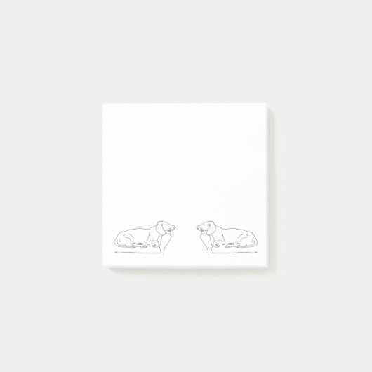 Slapende Dachshund Dog Post-it® Notes (Voorkant)