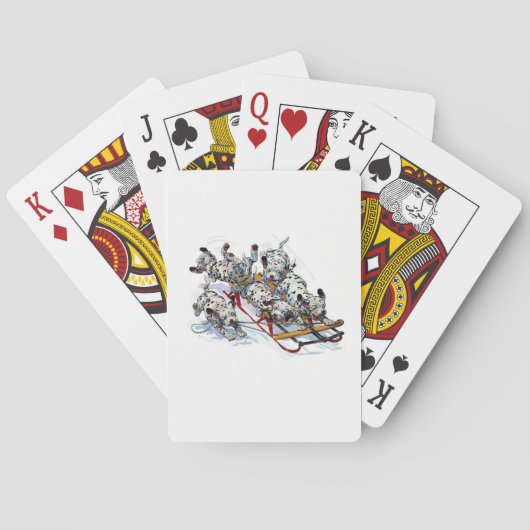 Slapende Dalmatische jongen Pokerkaarten (Achterkant)