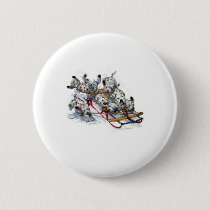 Slapende Dalmatische jongen Ronde Button 5,7 Cm