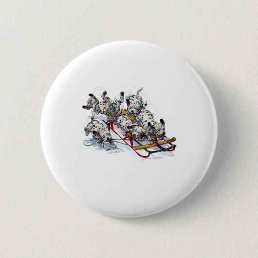 Slapende Dalmatische jongen Ronde Button 5,7 Cm (Voorkant)