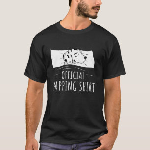 Slapende Dalmatische Pyjama Hond Officiële Napping T-shirt