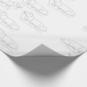 Slapende Daschund Dog Cadeaupapier (Hoek)