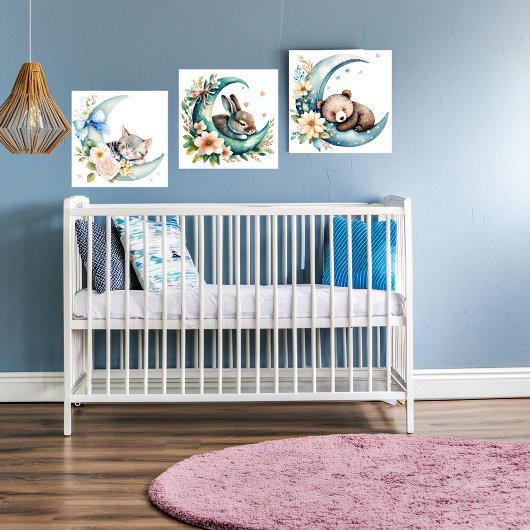 Slapende dieren kwekerij muurkunst sets