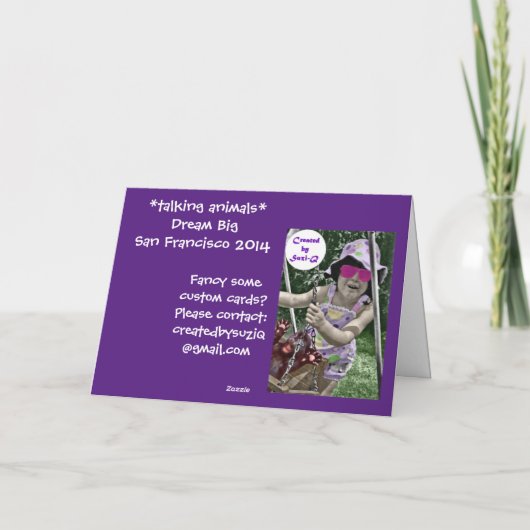 Slapende dromen Big Card Kaart (Achterkant)