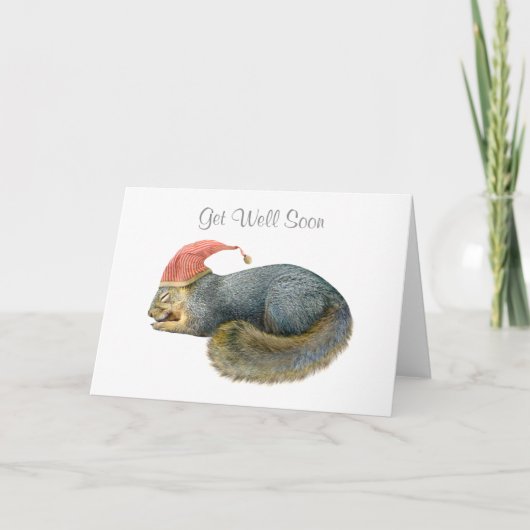 Slapende eekhoorn krijgt een goede Kaart (Voorkant)