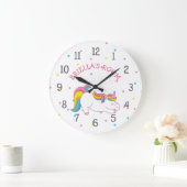 Slapende eenhoorn slaapkamerklok met naam grote klok (Huis)