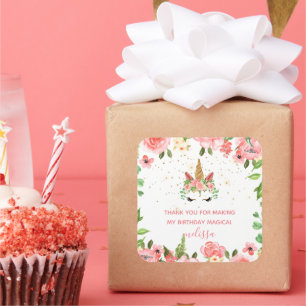 slapende eenhoornbloem dank je Sticker