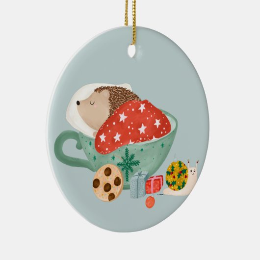 Slapende egel keramisch ornament (Rechts)