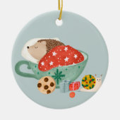 Slapende egel keramisch ornament (Voorkant)