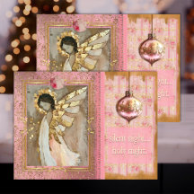 Slapende Engel in Roze - Decoupage Tissuepapier