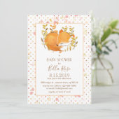 Slapende Fox Cub Baby Shower-uitvindingen Kaart (Staand voorkant)