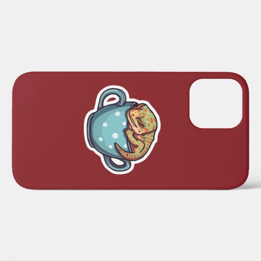 Slapende gekko Case-Mate iPhone case (Achterkant (horizontaal))
