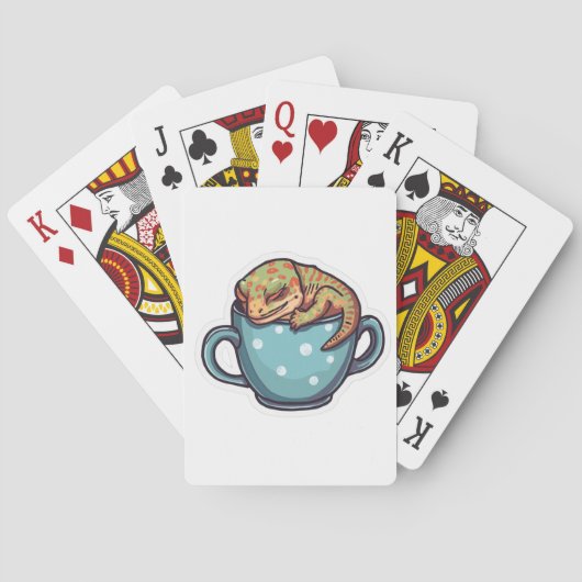 Slapende gekko pokerkaarten (Achterkant)