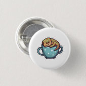 Slapende gekko ronde button 3,2 cm (Voorkant /achterkant)