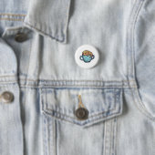 Slapende gekko ronde button 3,2 cm (In situ)