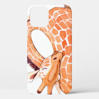Slapende Giraffe: zachte Waterverf Case-Mate iPhone Case