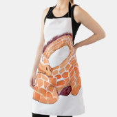 Slapende Giraffe: zachte Waterverf Schort (Insitu)